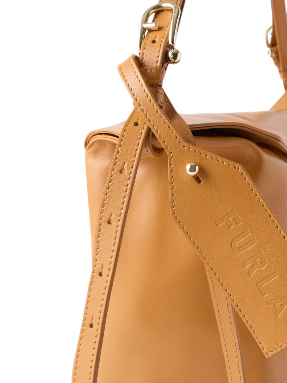 Furla Grote leren schoudertas Bruin