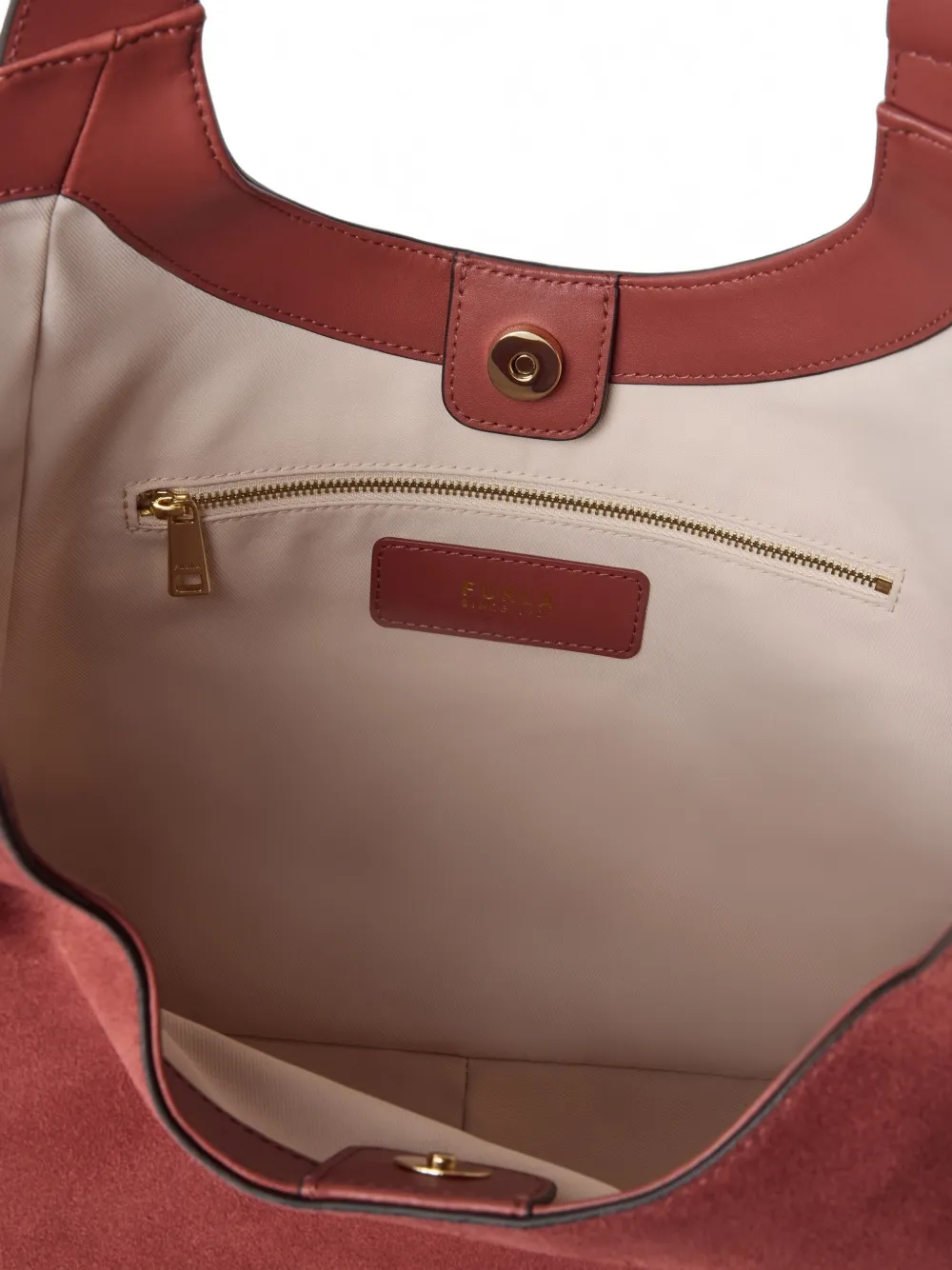 Furla Leren shopper Rood