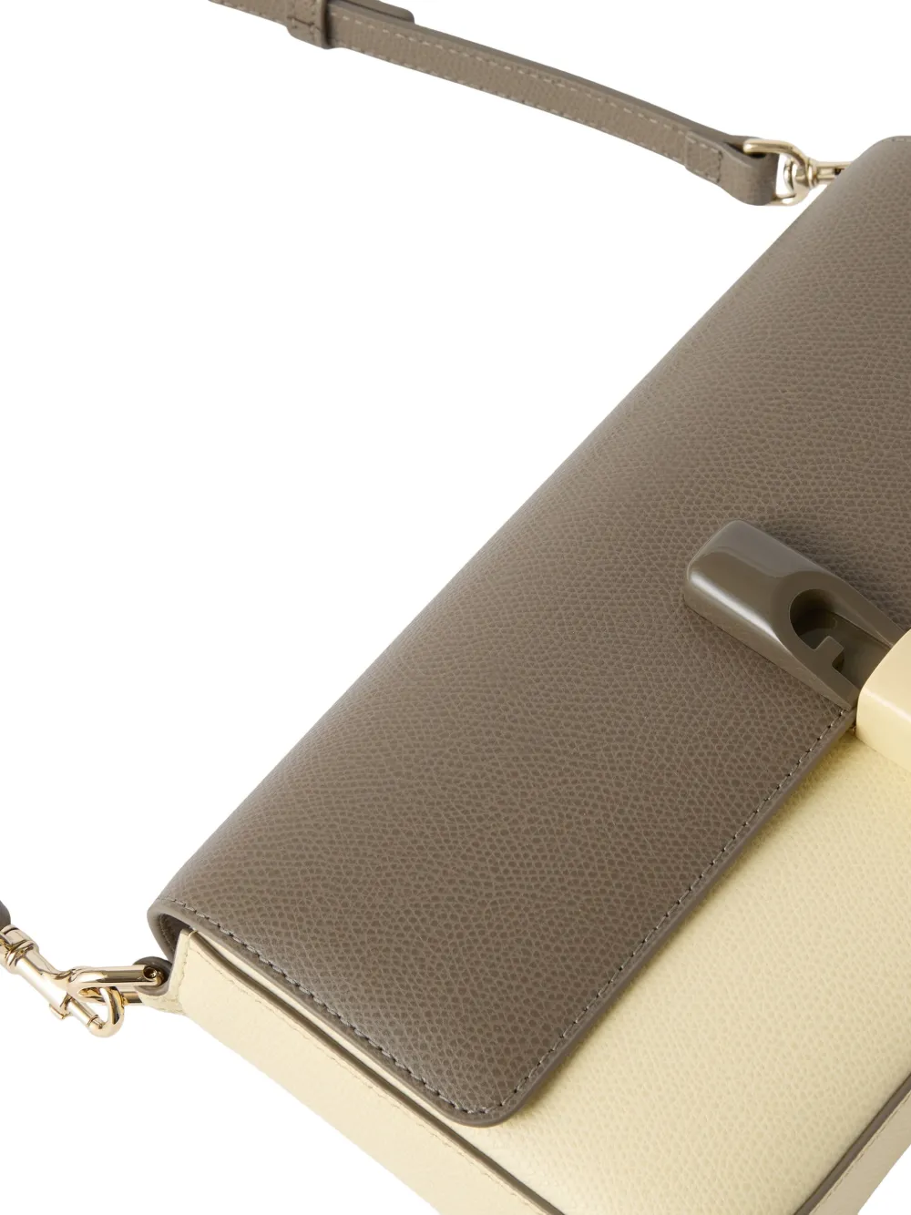 Furla Kleine tweekleurige crossbodytas Beige