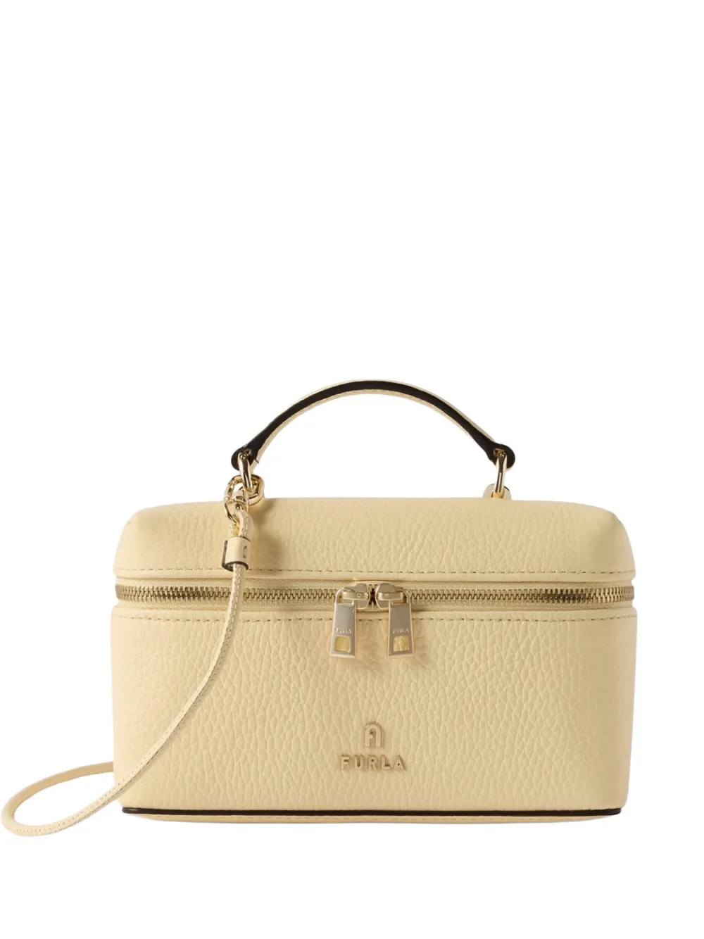 Furla mini Camelia leather tote bag - Nude
