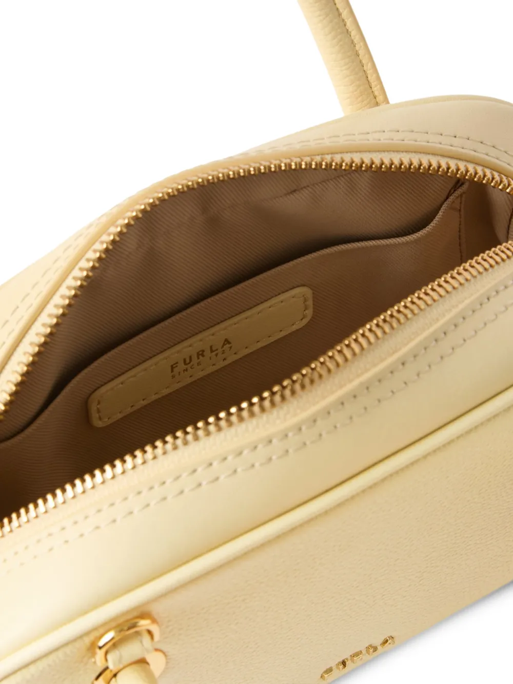 Furla Dome leren shopper Geel