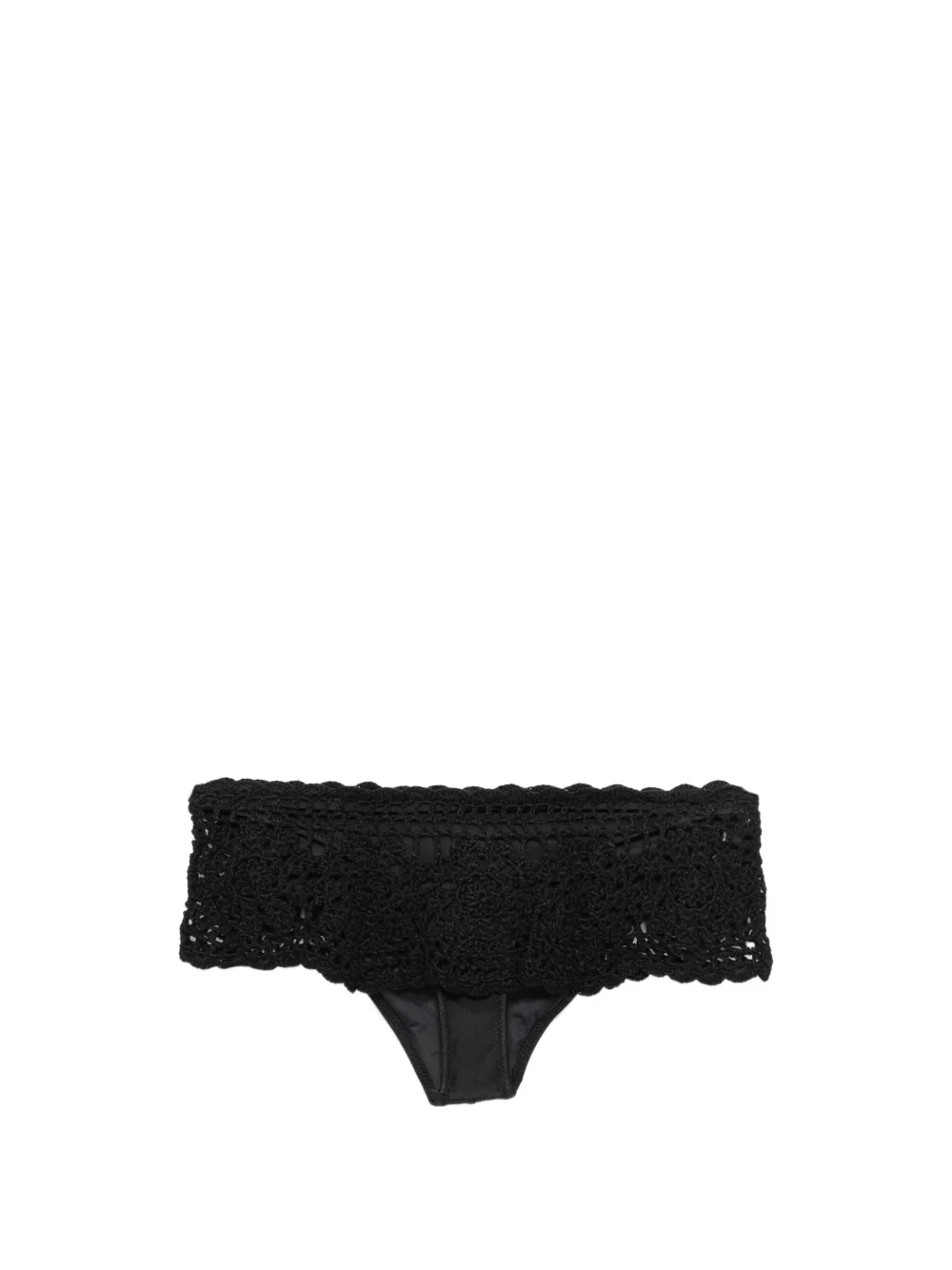 Frankies Bikinis Shelly crochet-knit bikini bottoms - Nero