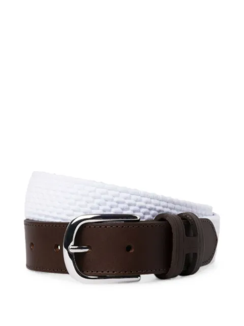 Hackett London Parachute braided leather-trim belt