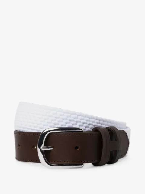 Hackett London Parachute braided leather-trim belt
