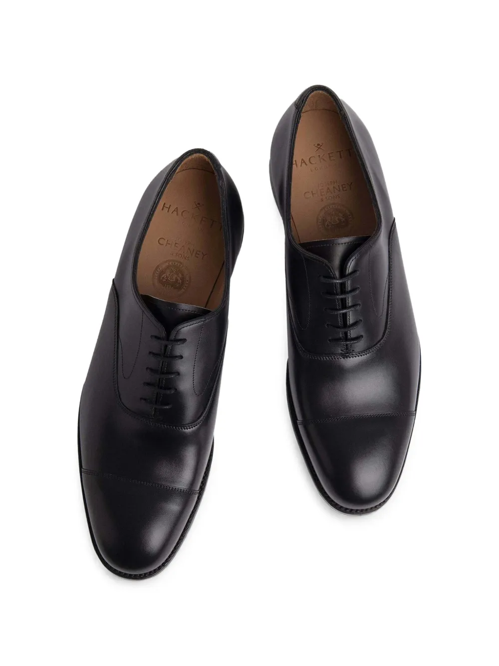 Hackett London x Cheaney Oxford schoenen met neus Zwart