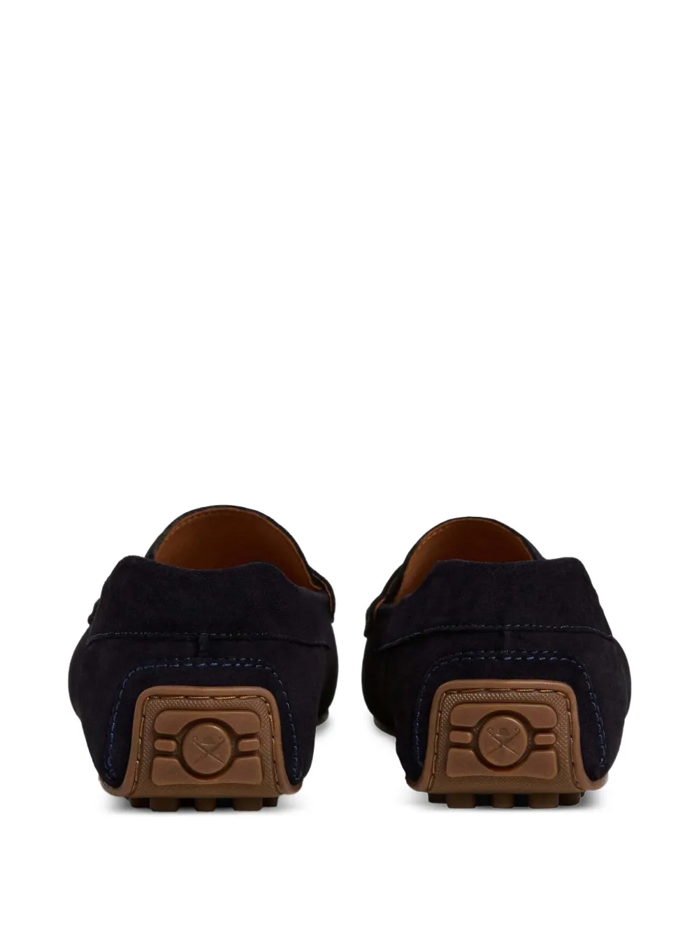 Hackett London Driver Saddle suède loafers Blauw