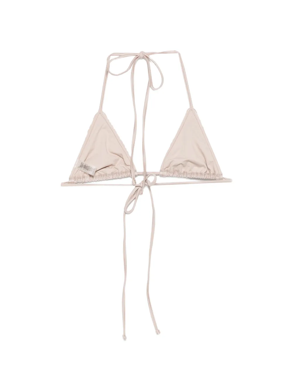 Frankies Bikinis Nick triangel bikinitop met ruches Beige