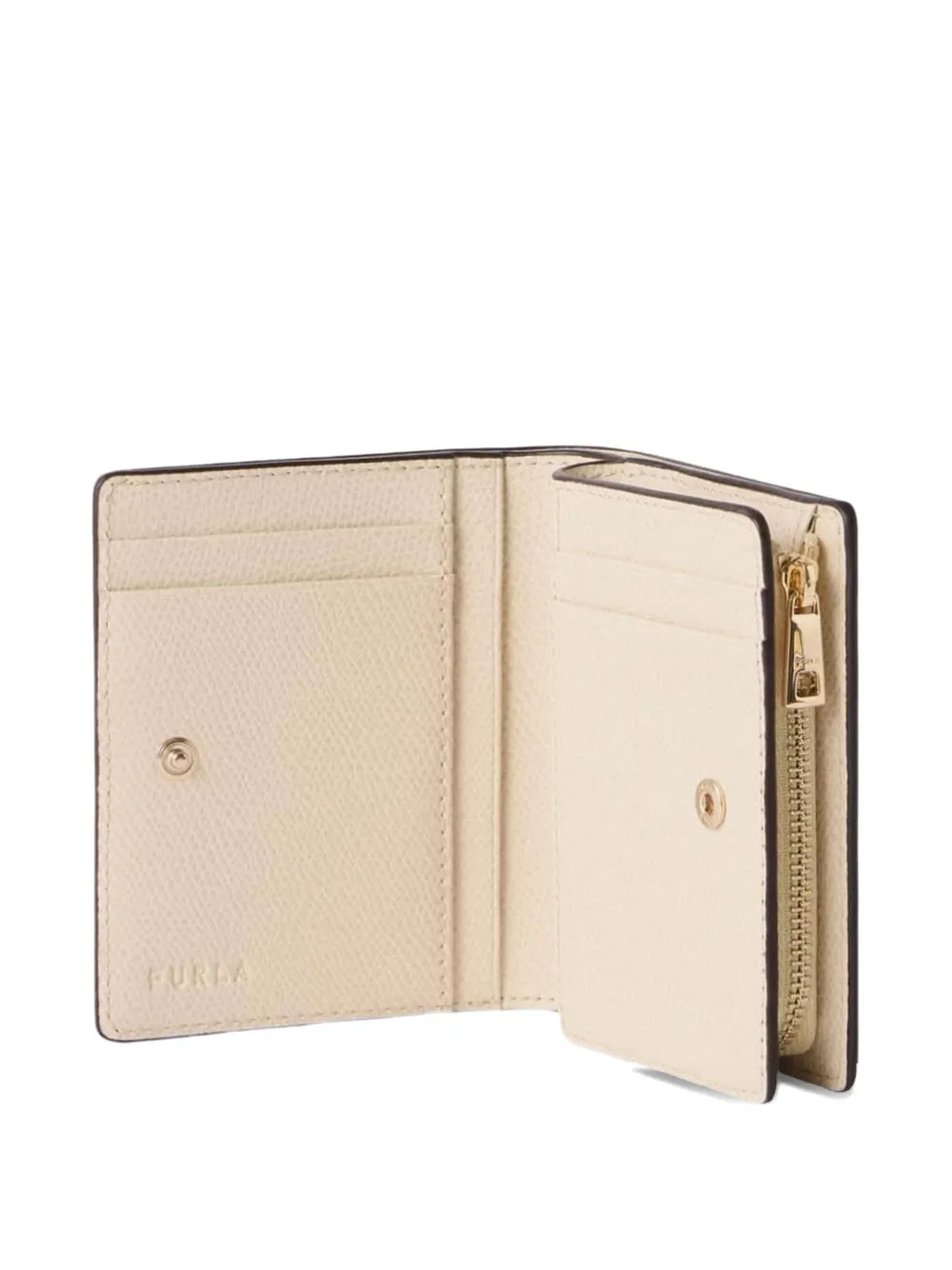 Furla Camelia portemonnee van bewerkt leer Beige