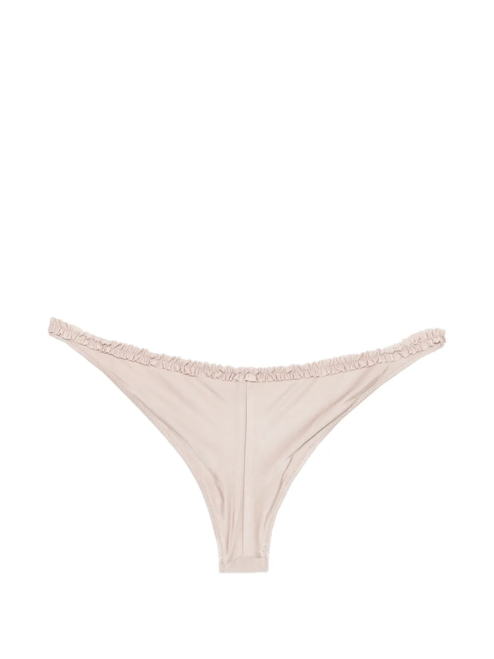 Frankies Bikinis Kate bikinislip met ruches Beige
