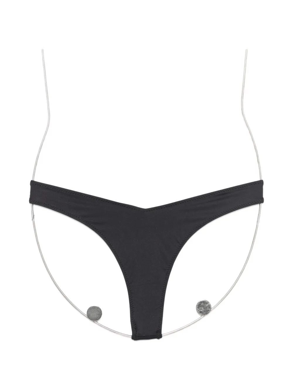 Frankies Bikinis Brittany V-front bikini bottoms - Nero