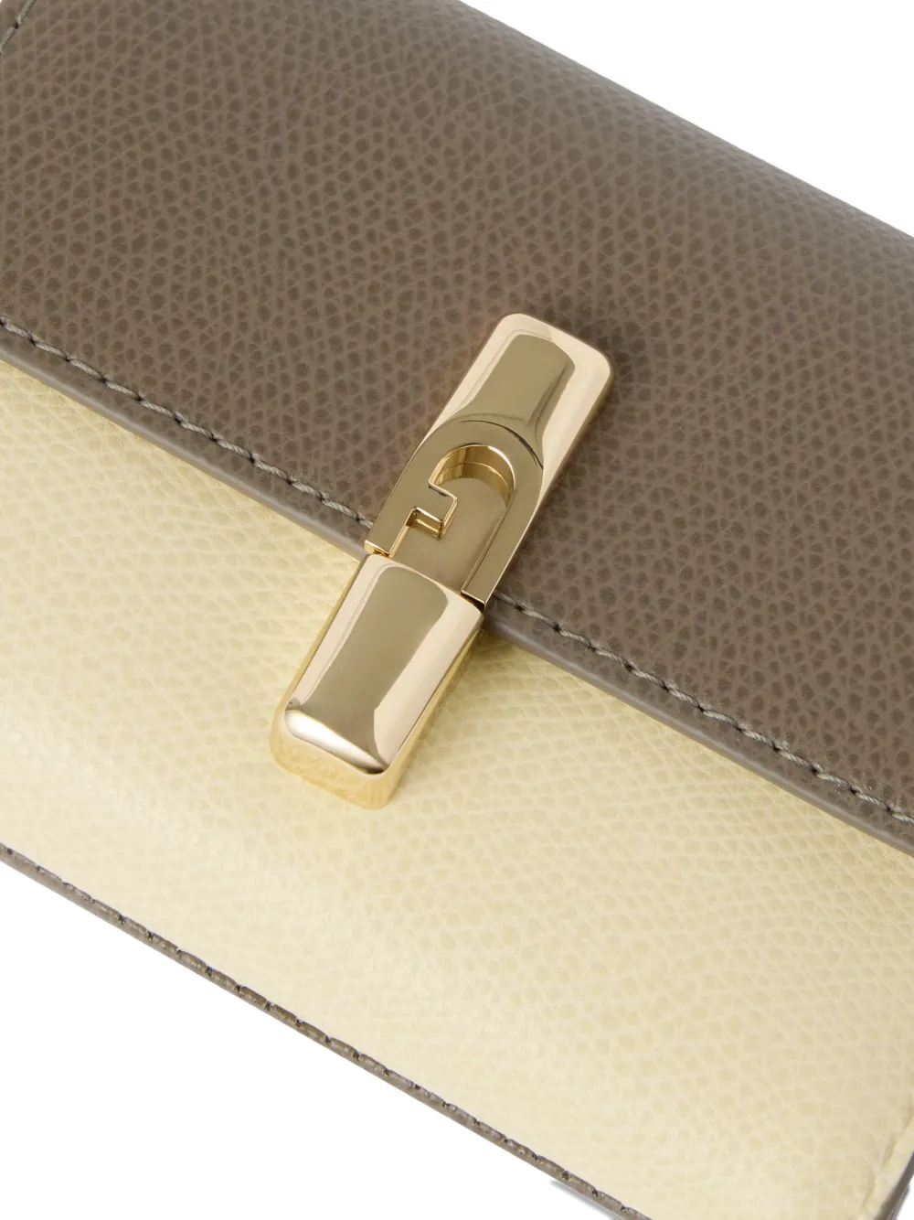 Furla Kleine Compact leren portemonnee Bruin