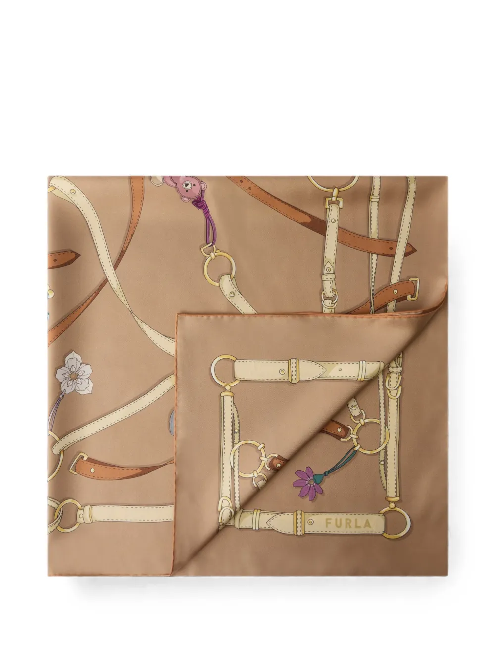 Furla Tortona carré sjaal Beige