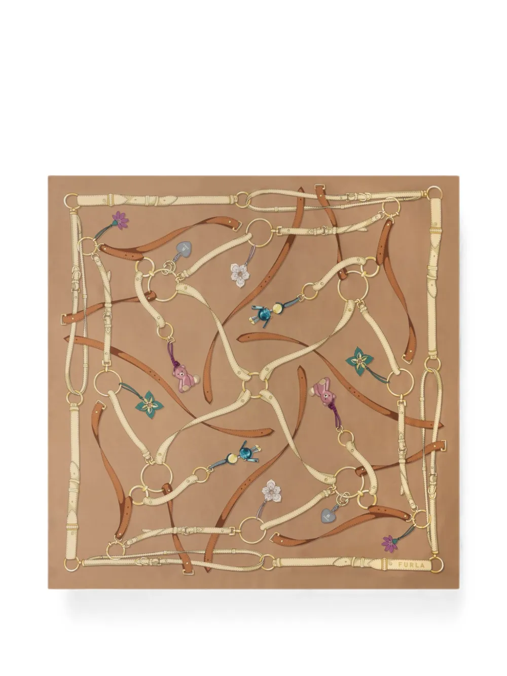 Furla Tortona carré scarf - Toni neutri