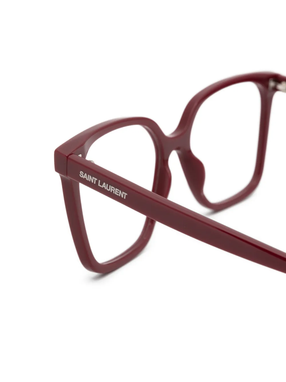 Saint Laurent Eyewear Bril met vierkant montuur Rood