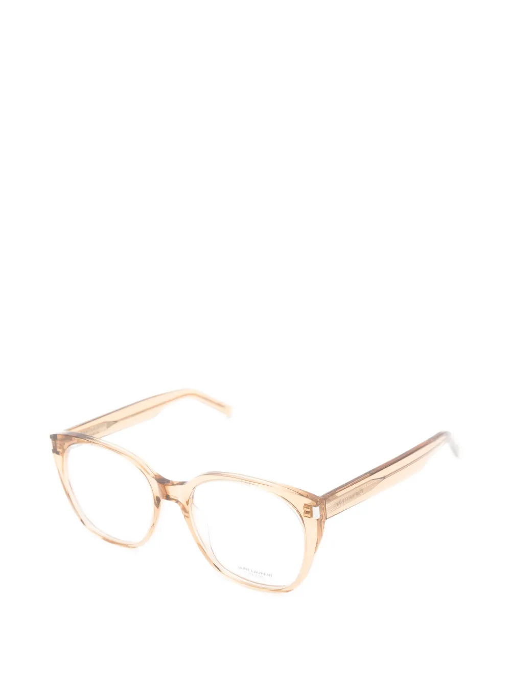 Saint Laurent Eyewear Bril met rond montuur Beige
