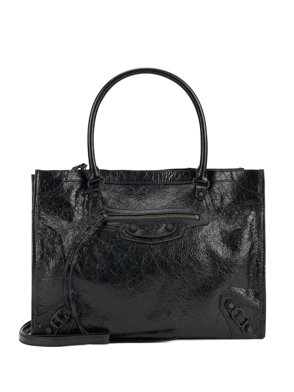 Balenciaga small Le City lambskin tote bag - Nero