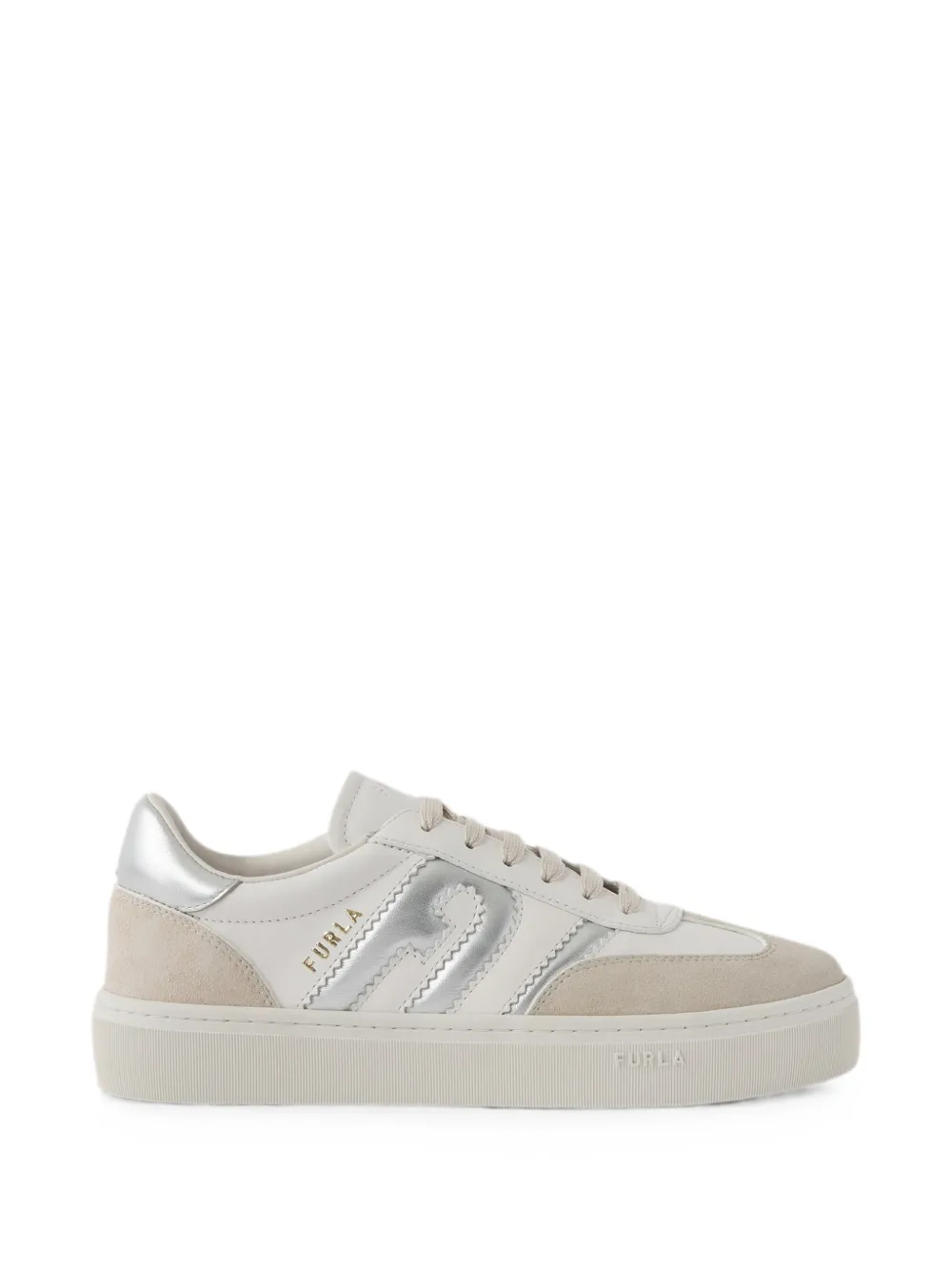 Furla Allegra Leather Sneakers In Gray