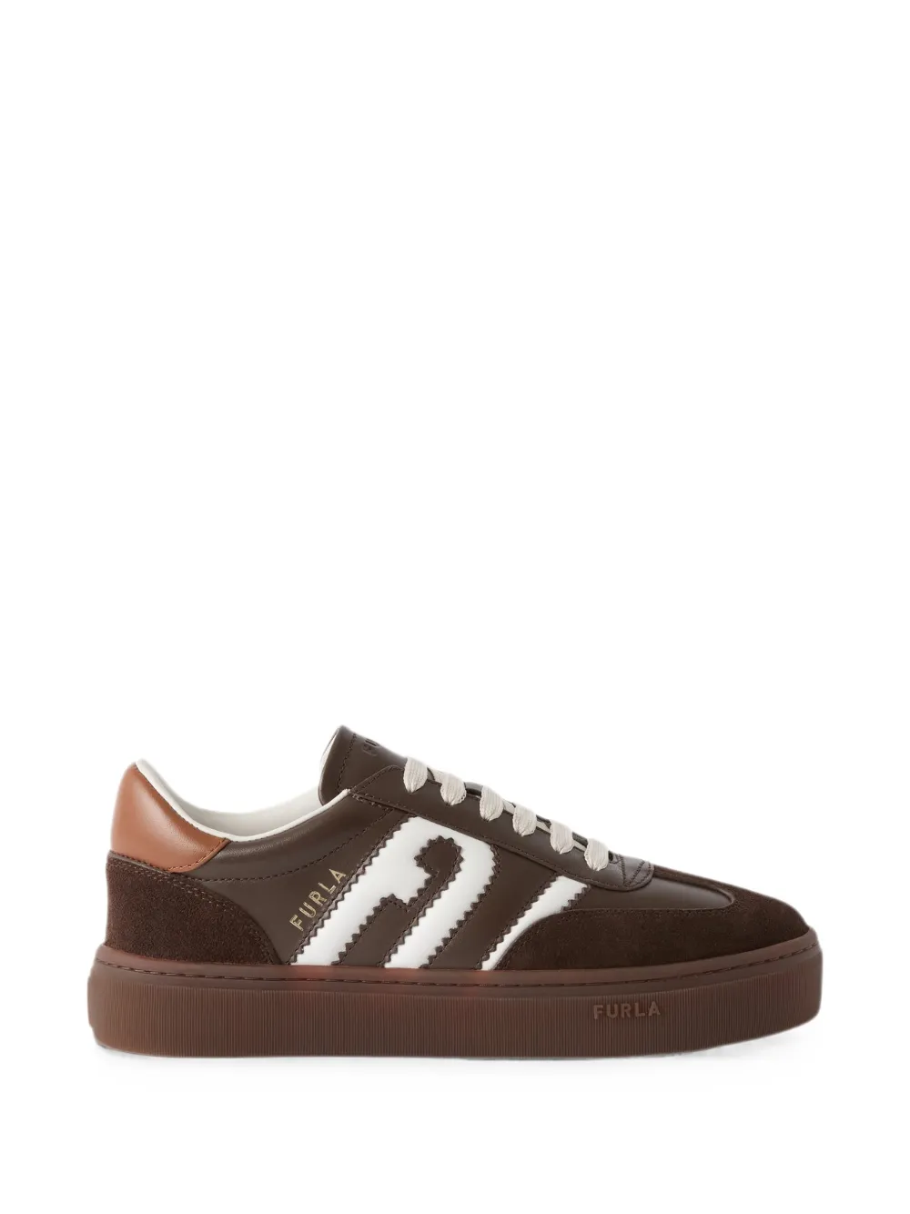 Furla Allegra Panelled Sneakers In Brown