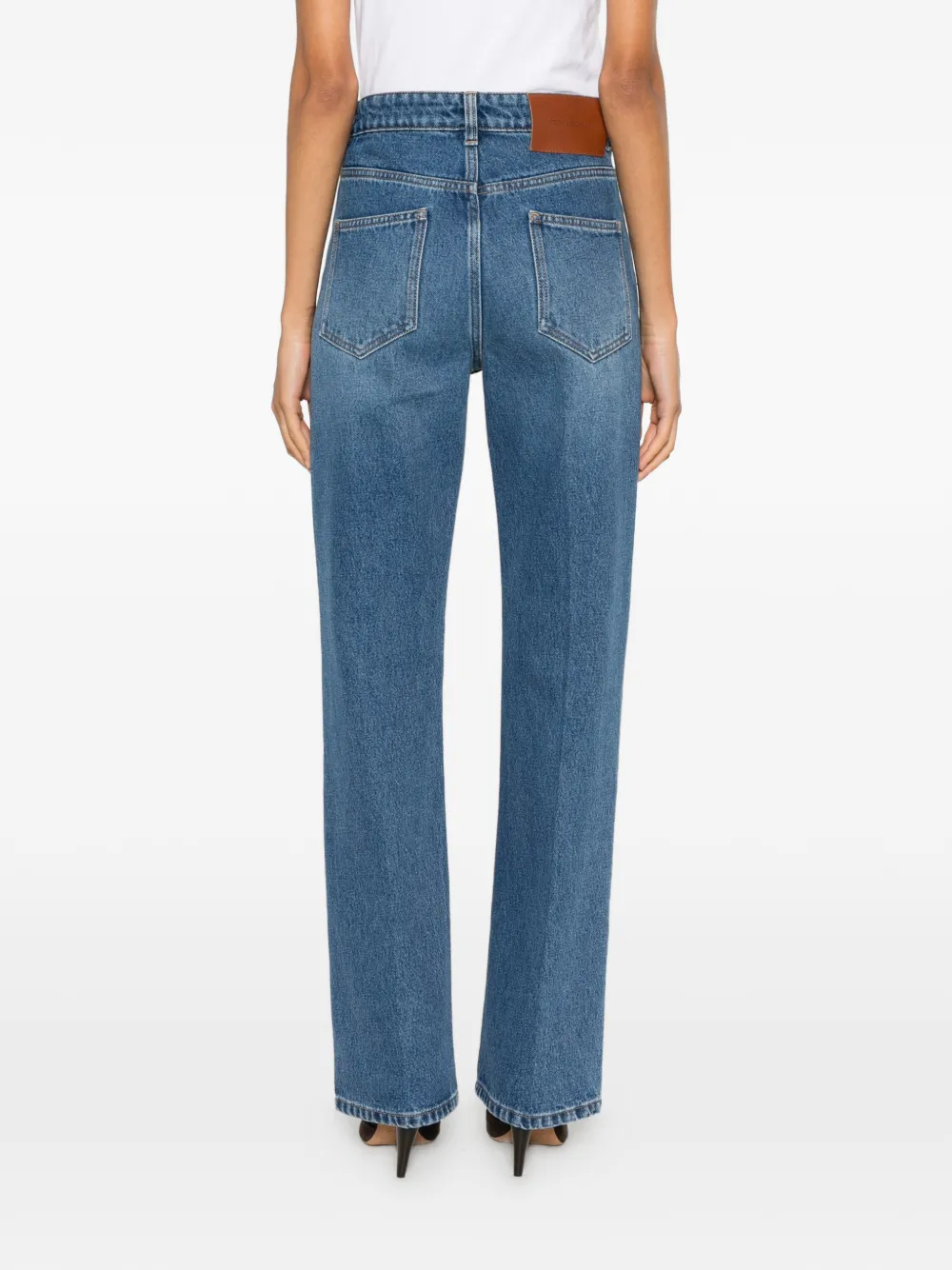 Victoria Beckham Julia denim jeans Blauw