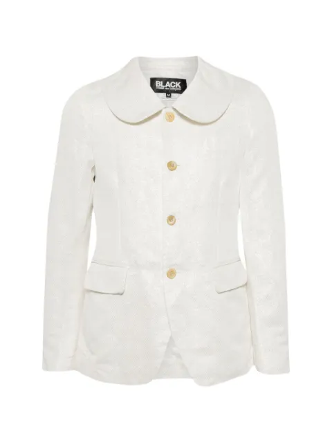 Black Comme Des Garçons Peter-Pan-collar single breasted blazer