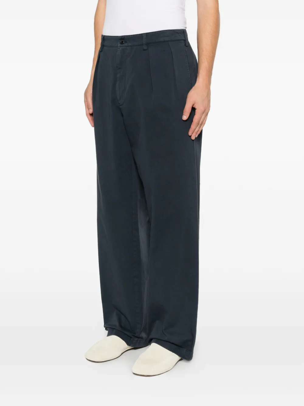Prada Broek met geplooid detail Blauw