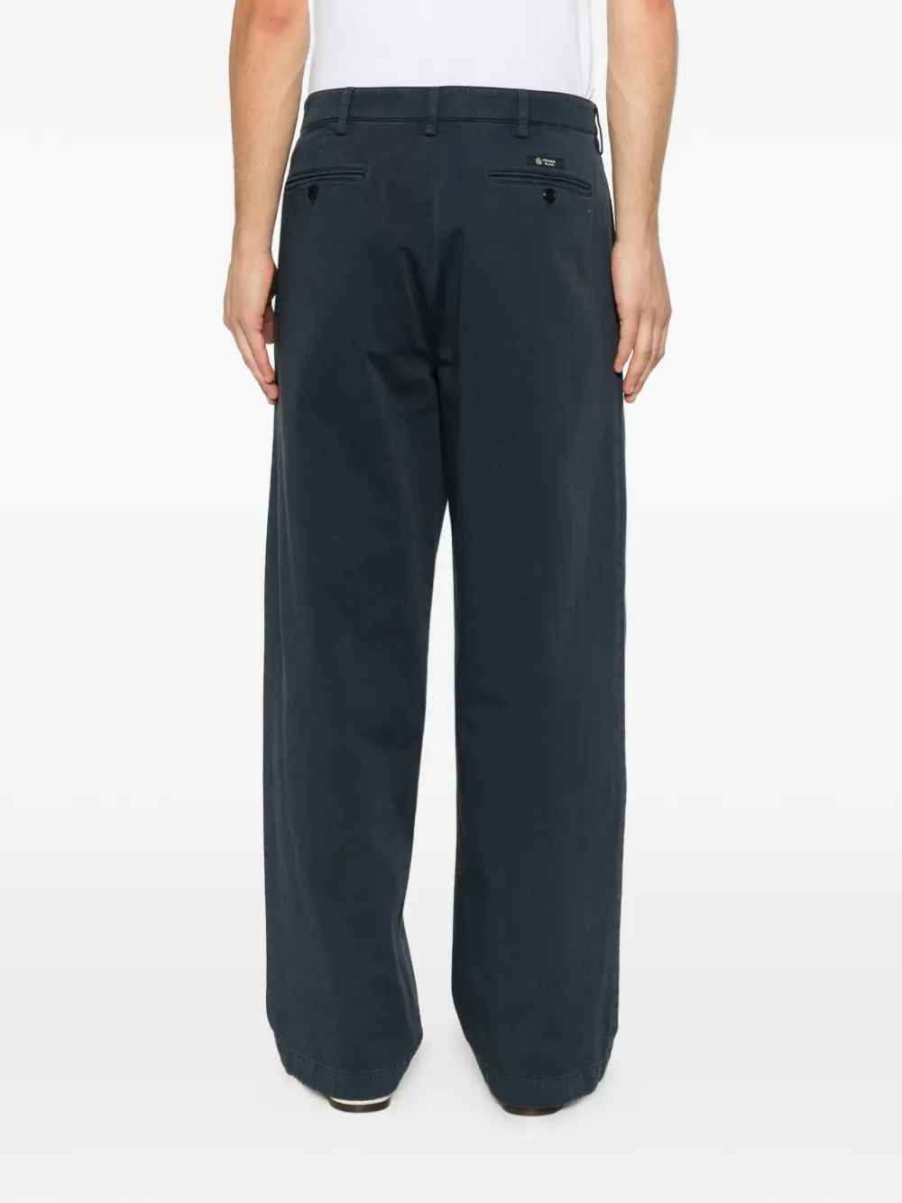Prada Broek met geplooid detail Blauw