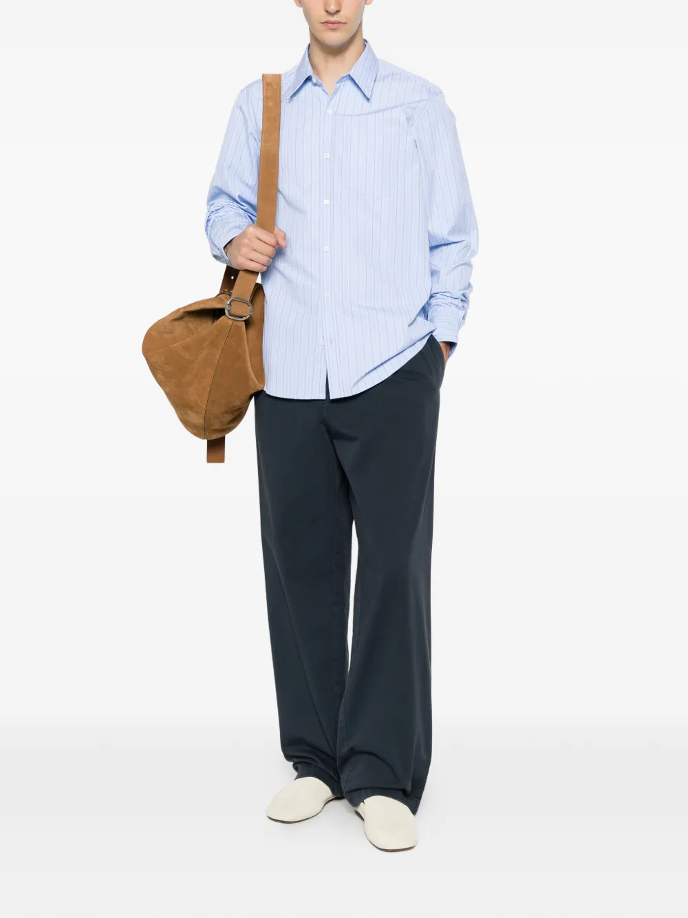 Prada Broek met geplooid detail Blauw