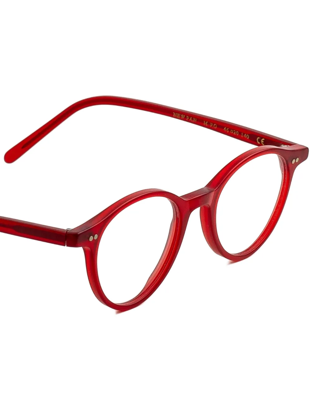 Epos New Pan bril met rond montuur Rood