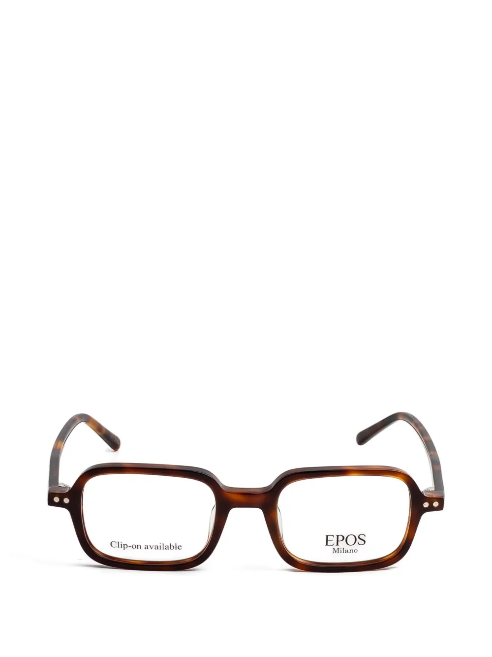 Epos Ang tortoiseshell-effect clip-on glasses - Marrone