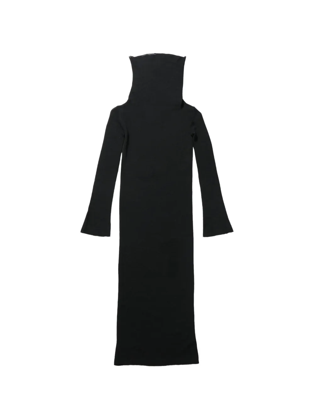 Ann Demeulemeester cowl-neck long-sleeve maxi dress - Nero