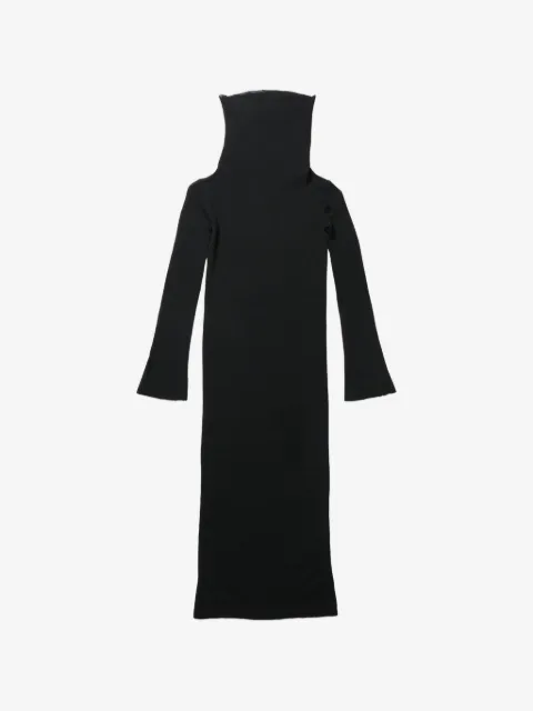 Ann Demeulemeester cowl-neck long-sleeve maxi dress