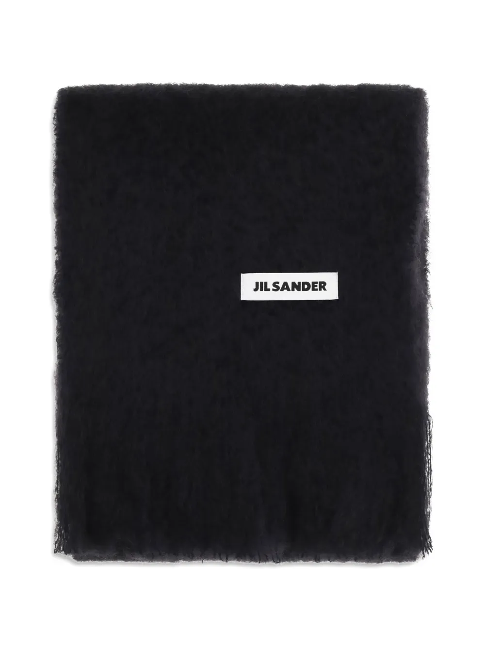 Jil Sander Sjaal met franje Zwart