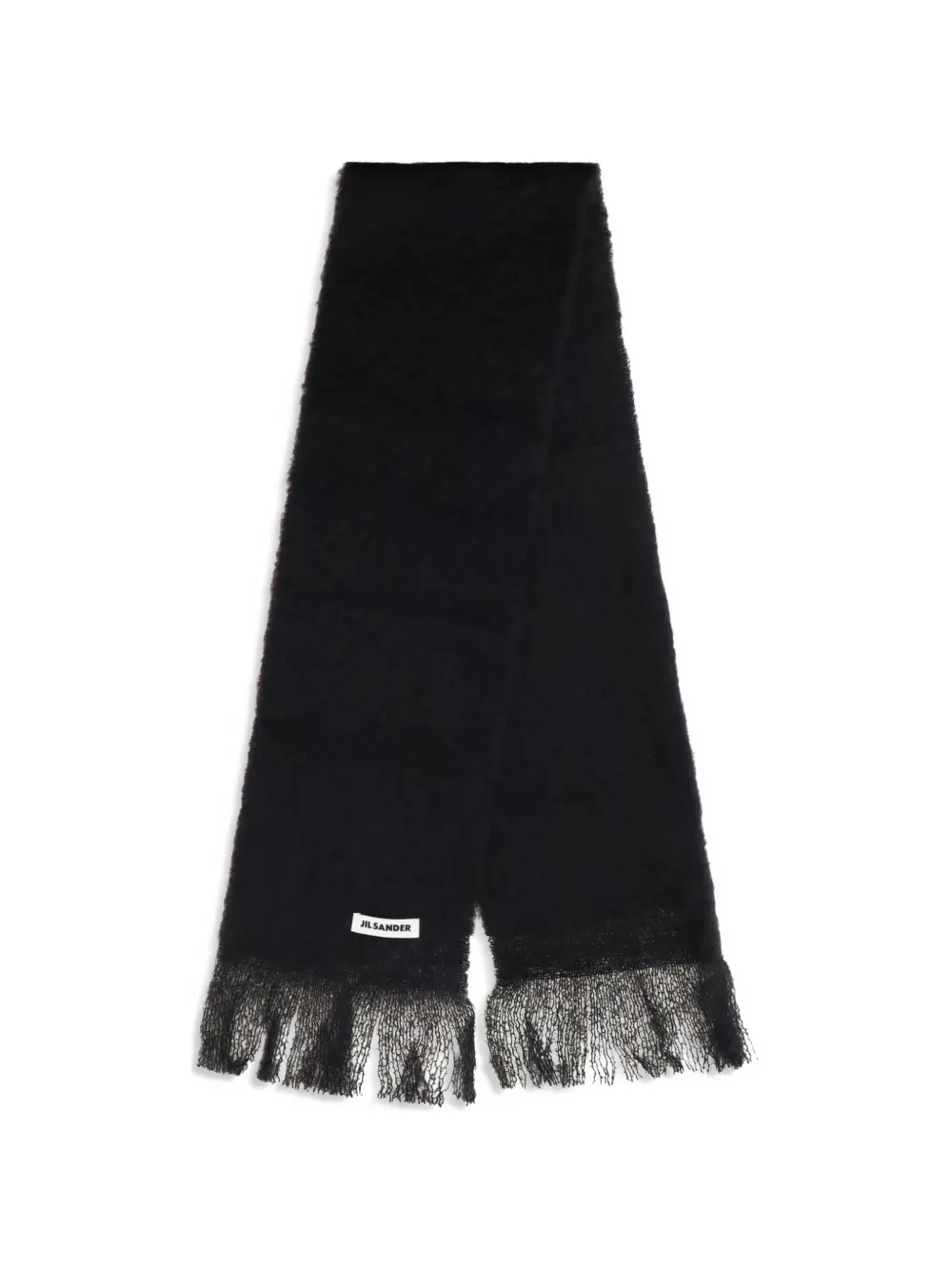 Jil Sander Sciarpa con frange - Nero