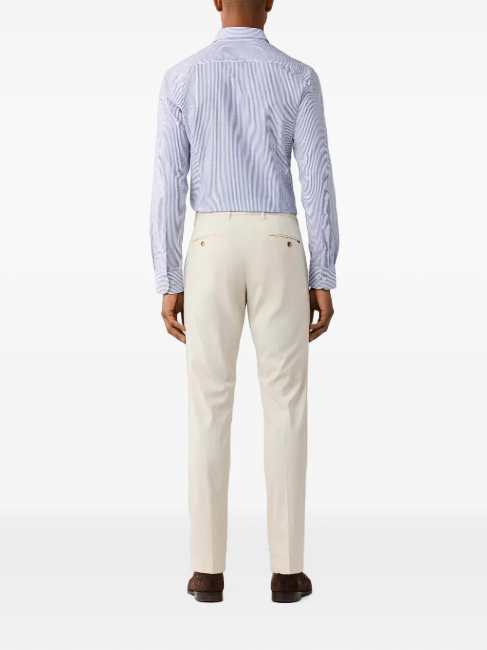 Hackett London Kensington chino met geribbelde textuur Beige