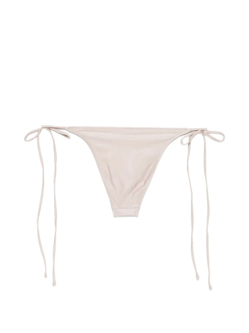 Frankies Bikinis Mackenzie bikinislip met gehaakte afwerking en strik Beige