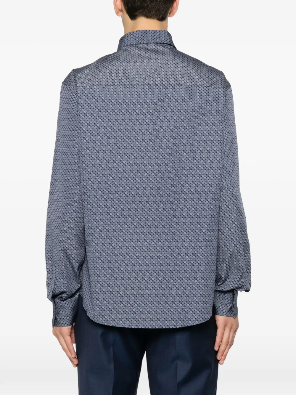 Ferragamo Shirt met monogram Blauw