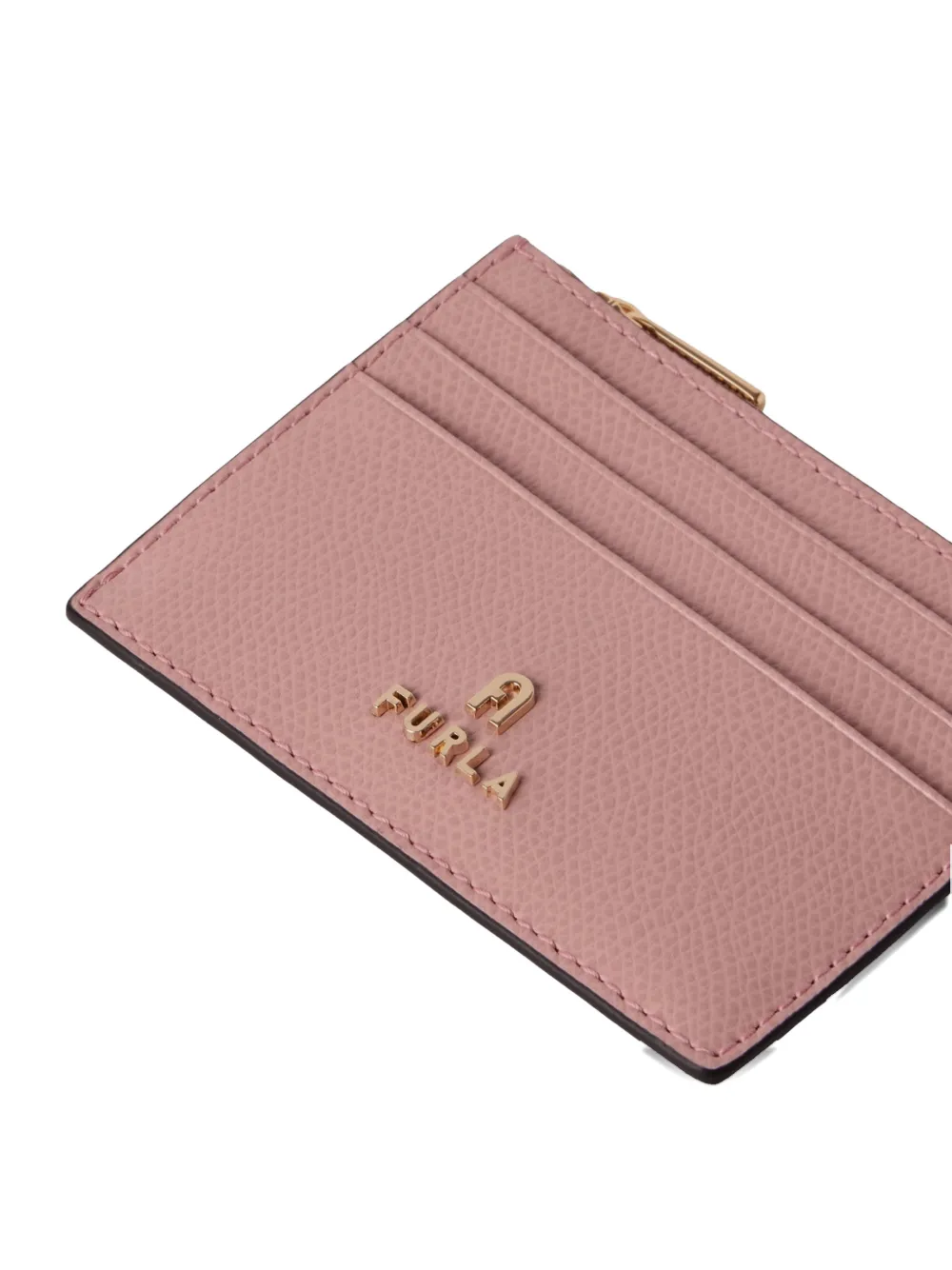 Furla Camelia leren pasjeshouder met textuur Roze
