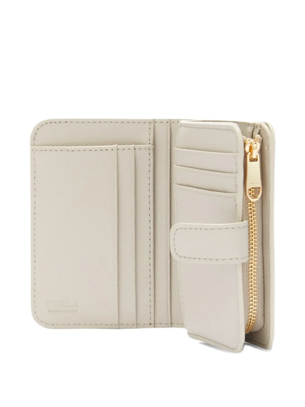 Furla S Classic Compact portemonnee met logoplakkaat Wit