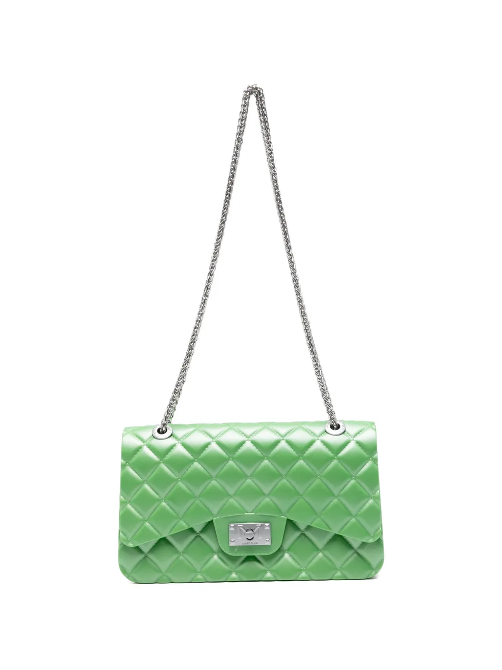 Marc Ellis Mittelgroße Flat Falcon Schultertasche mit Steppung - Grün