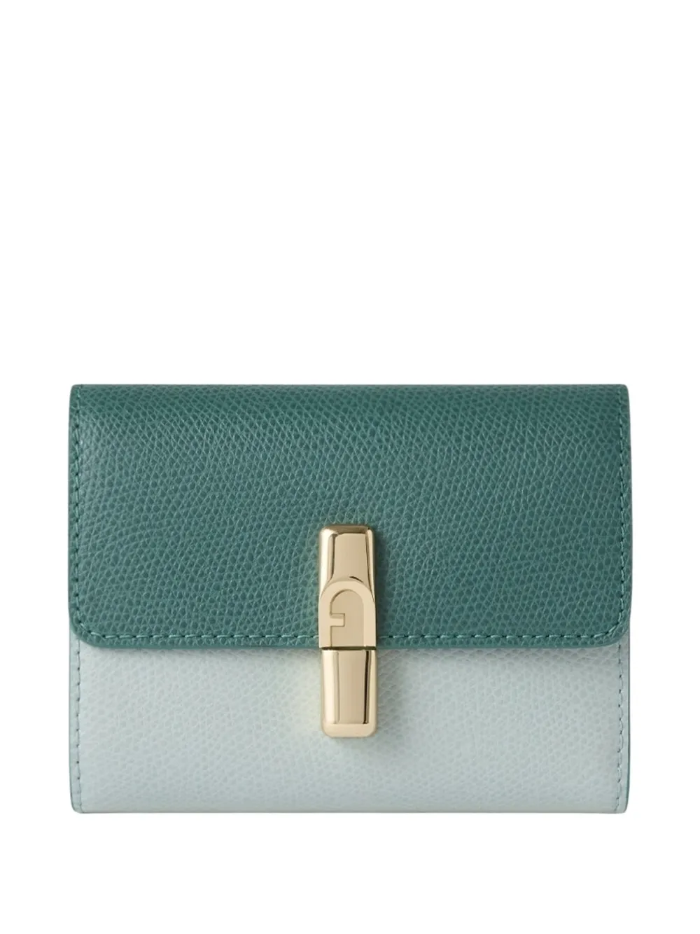 Furla S Compact logo-plaque wallet - Verde