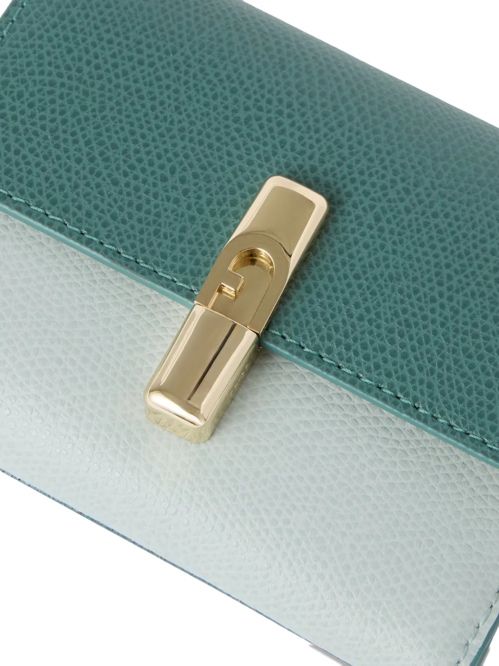 Furla Compact portemonnee met logoplakkaat Groen