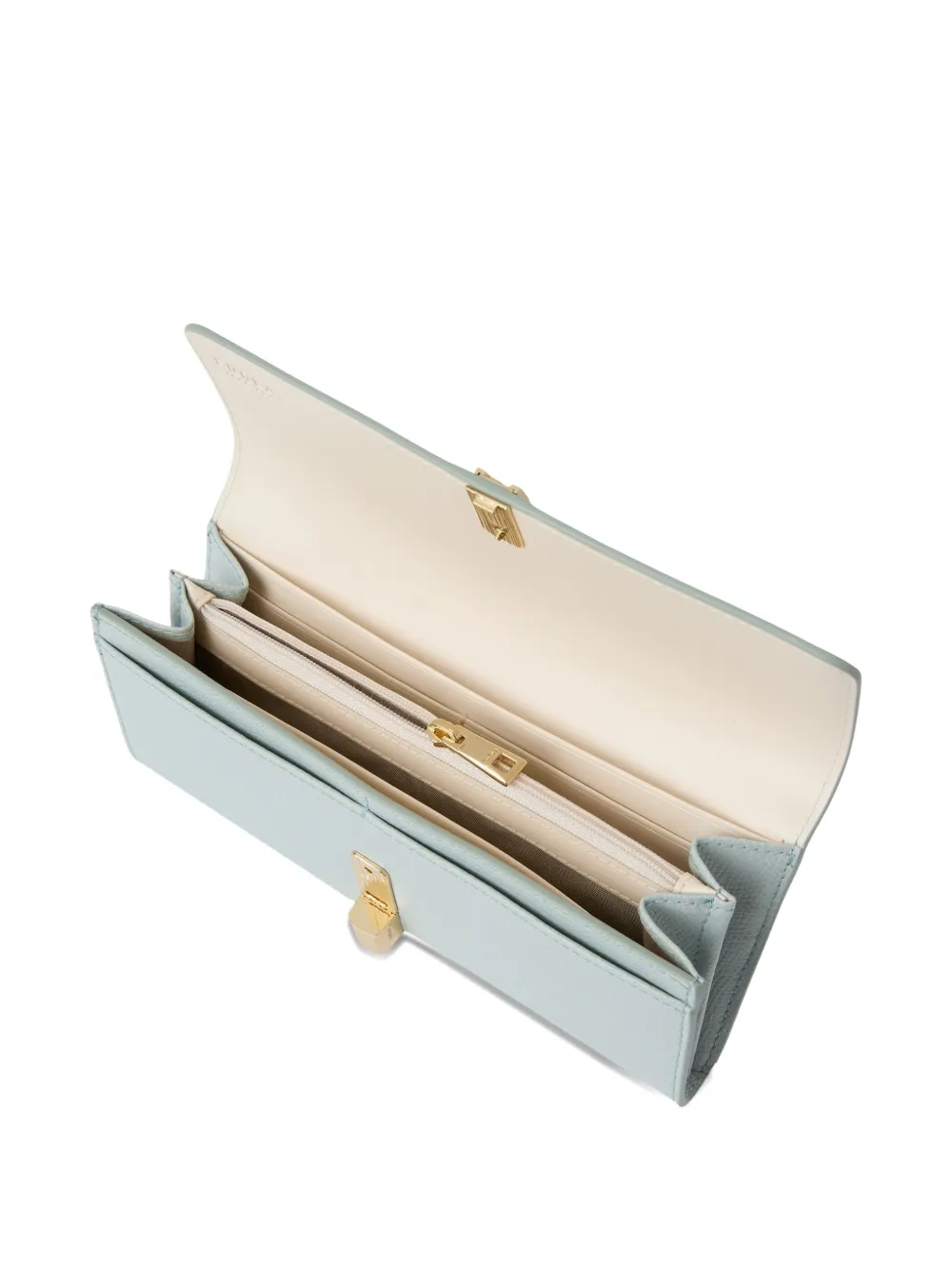 Furla XL Iride leren portemonnee met textuur Blauw