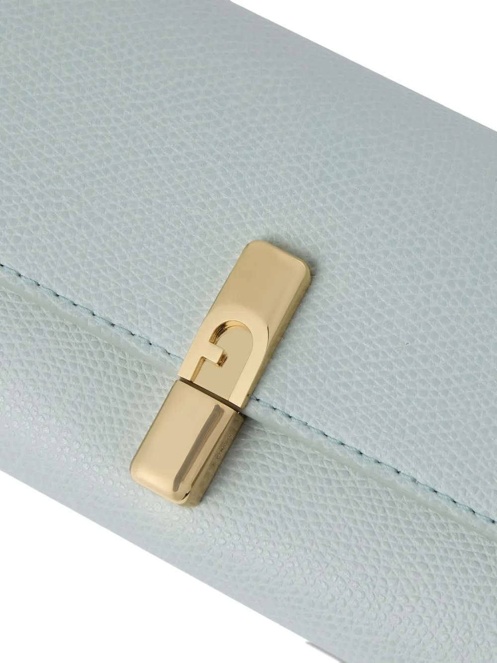 Furla XL Iride leren portemonnee met textuur Blauw