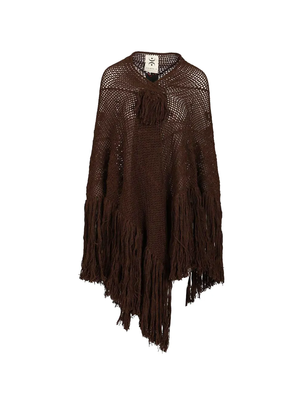 Chiara Is Peonia fringed shawl - Braun