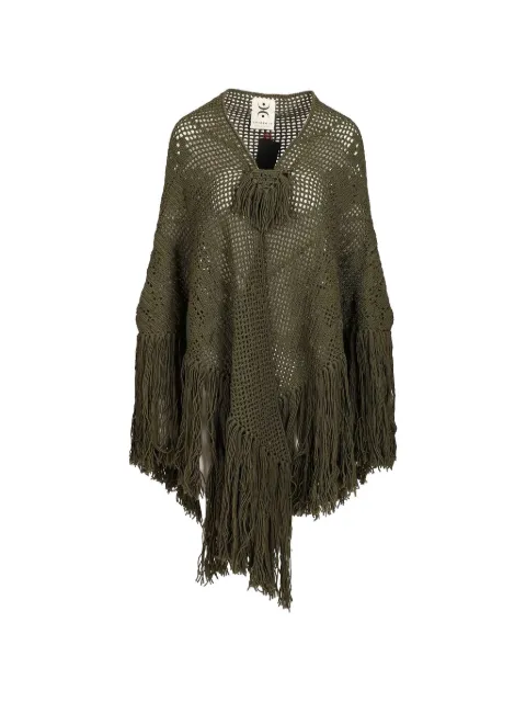 Chiara Is Peonia crochet-knit fringed shawl
