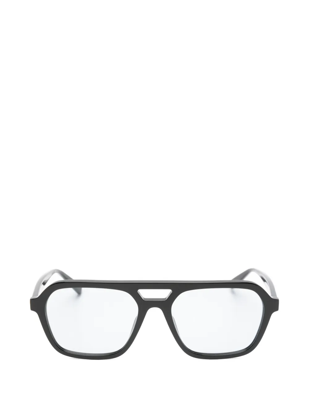 Saint Laurent Eyewear double-bridge pilot-frame sunglasses - Schwarz