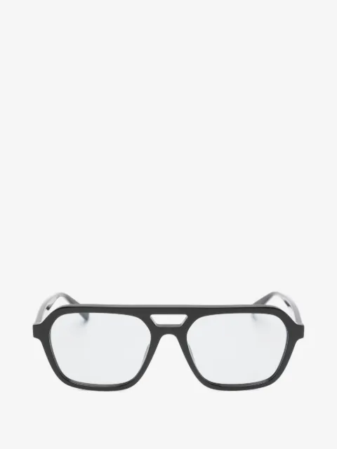 Saint Laurent Eyewear Óculos de sol piloto com dupla ponte
