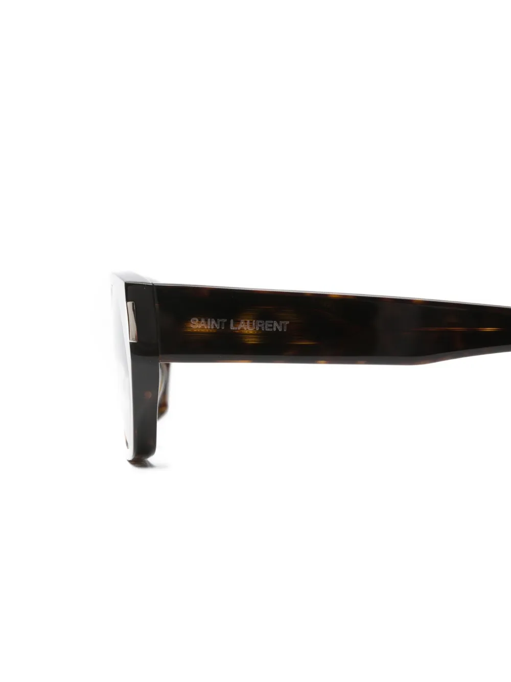 Saint Laurent Eyewear Zonnebril met rechthoekig montuur Bruin