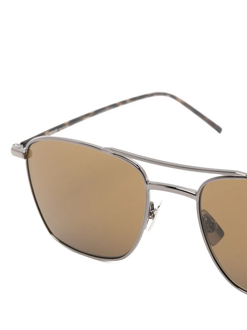 Saint Laurent Eyewear Zonnebril met rechthoekig montuur Zilver