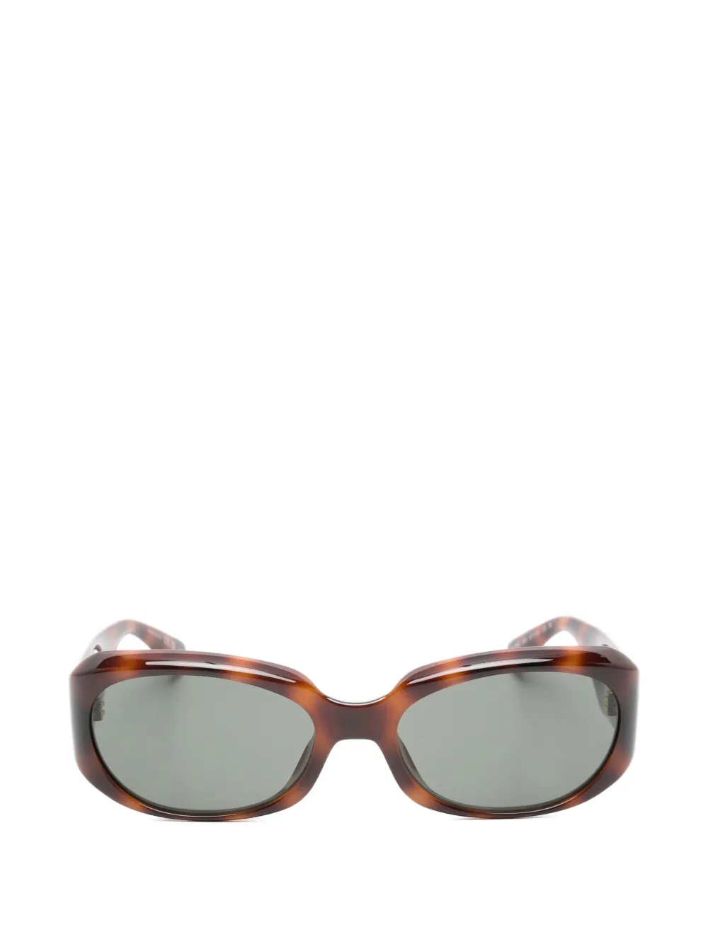 Saint Laurent Eyewear tortoiseshell-effect round-frame sunglasses - Braun